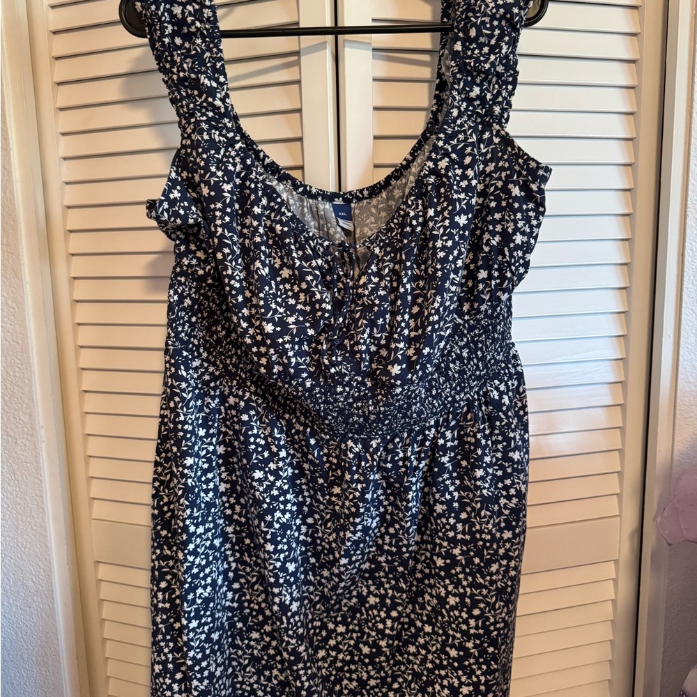 Old Navy Blue Ditsy Floral Dress